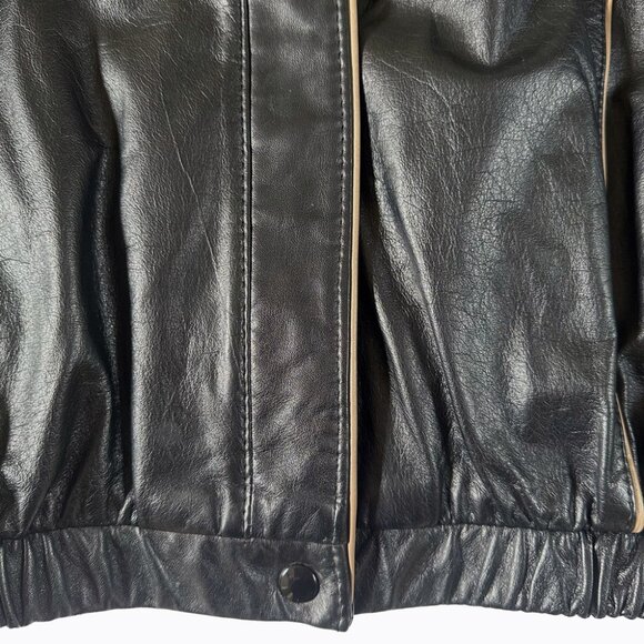 Vintage Gary Gordon Black Leather Jacket Sz XS/S Moto Y2K 90s Western Goth Biker - Picture 5 of 10
